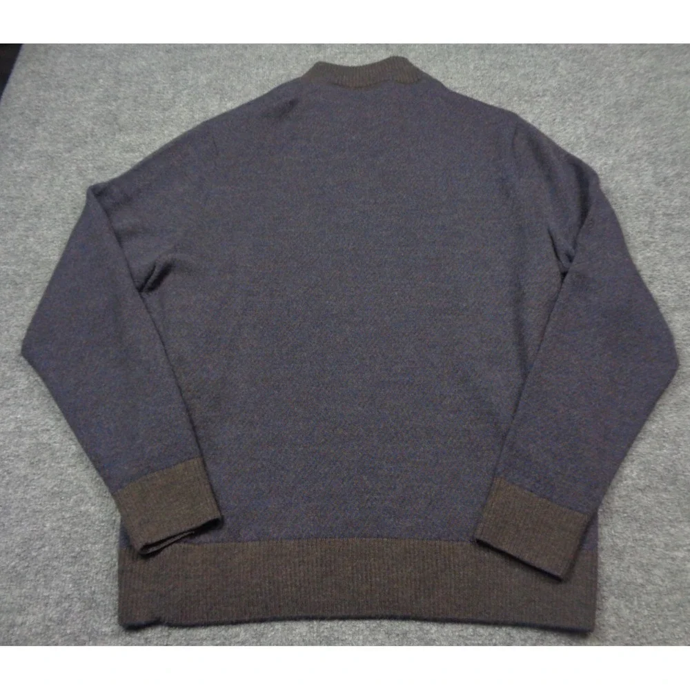 Carroll Custom Alpaca Sweater XL‎ Blue 1/4 Zip Beverly Hills Carroll & Co Peru